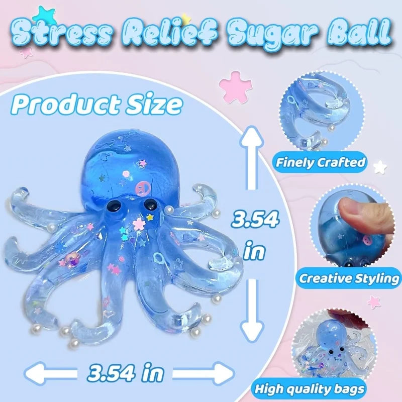 Glitter Octopus Taba Squishy 💙✨