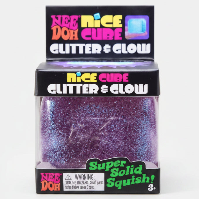 Nee-Doh Glitter & Glow Nice Cube: Purple 💜✨