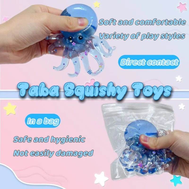 Glitter Octopus Taba Squishy 💙✨