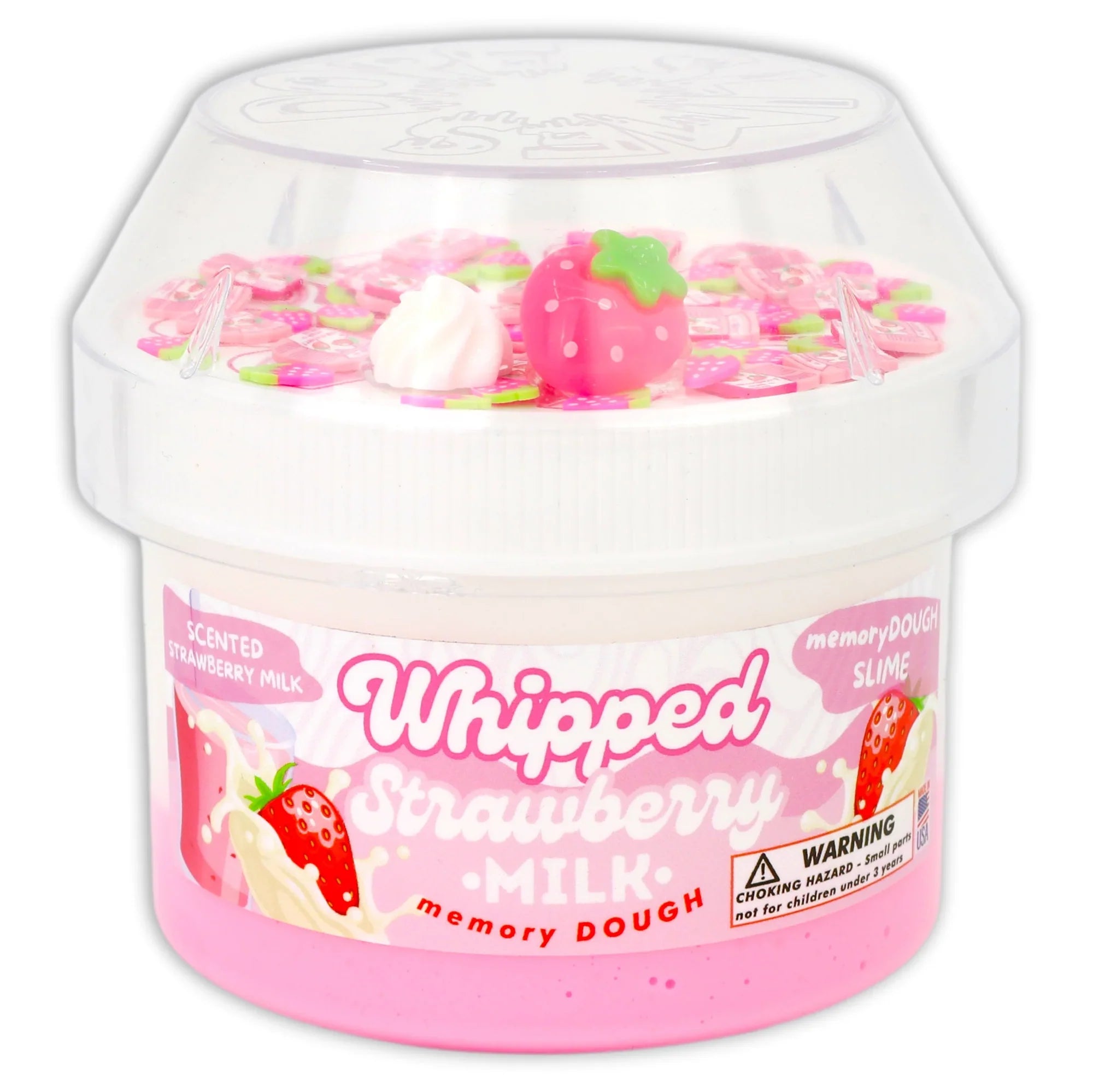 Whipped Strawberry Milk Dope Slime 🍓🥛